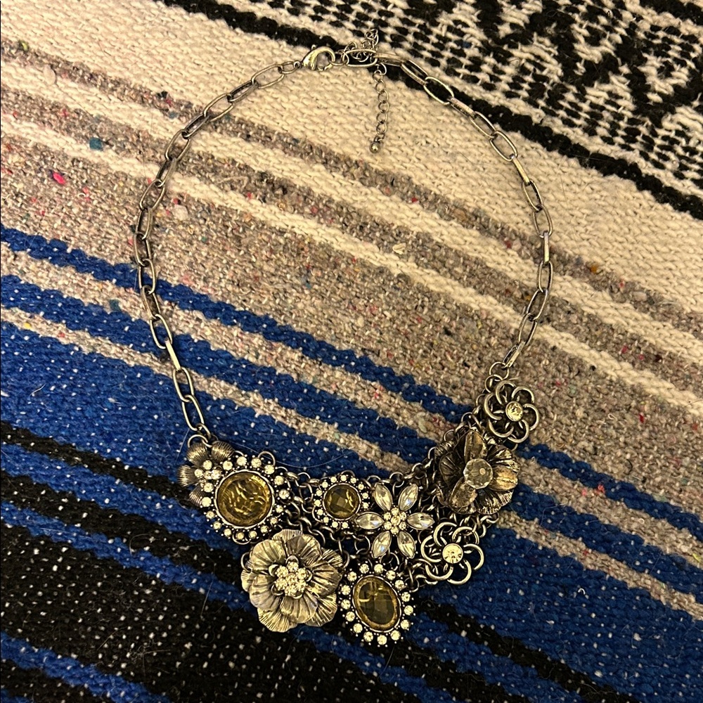 Floral Silver Necklace